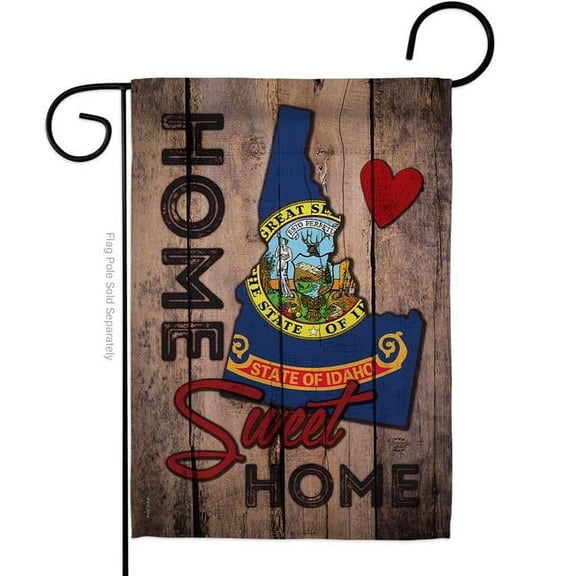 Ornament Collection G191117-BO 13 x 18.5 in. State Idaho Home Sweet American State Vertical Garden Flag with Double-Sided House Decoration Banner Yard Gift