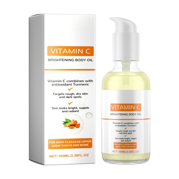 USYFAKGH Vitamine C & Huile Corporelle Nourrissante & Hydratante Huile Corporelle Raffermissante au Collagène Soin de la Peau Huile Corporelle Nourrissante & Hydratante pour la Peau et les Vergetures 100ML