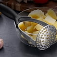 thumbnail image 3 of Black Stainless Steel Folding Potato Masher Masher for Mashed Potato Fruit Vegetable Mud Pressing Tools, 3 of 5