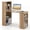 Natural, variant on 48" Computer Desk with 4-Tier Bookcase, Modern Reversible Home office Desk Writing Desk for Small Spaces, White
