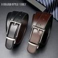 thumbnail image 3 of Maikun Mens Reversible Leather Belt, Dress Casual Belts for Men, One Belt Reverse For 2 Sides, 3 of 10