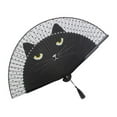 thumbnail image 3 of Soumake Vintage Cat Pattern Tassel Dancing Folding Hand Fan Craft Gift Home Decoration, 3 of 6