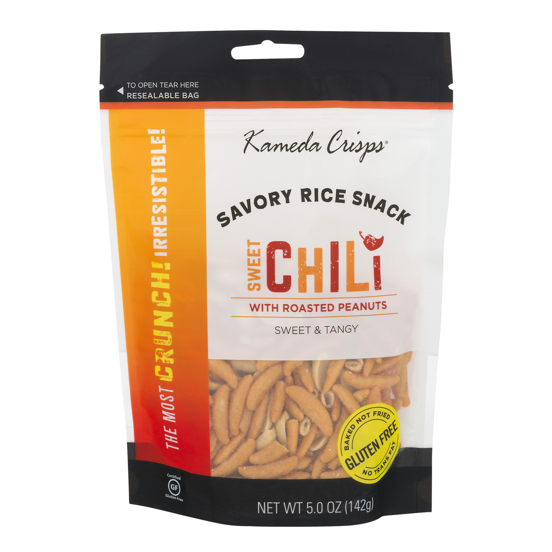 Kameda Crisps Sweet Chili with Roasted Peanuts Savory Rice Snack, 5 Oz