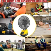 Cordless Jobsite Fan For Dewalt 20V MAX Li-Ion Battery For Camping Workshop