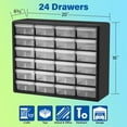 thumbnail image 3 of Akro-Mils 24 Drawer Plastic Cabinet Storage Organizer with Drawers for Hardware, Small Parts, Craft Supplies, Yellow, 3 of 8