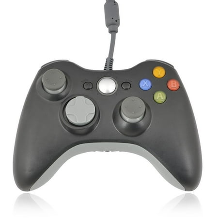 Wired USB Controller (Black) for PC & Xbox 360 (Best Controller To Use For Pc)