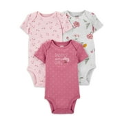 Carter's Child of Mine Baby Girls Berry Bodysuit, 3-Pack, Sizes 0 Months - 18 Months