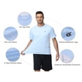 thumbnail image 5 of Weilanxin Swim Shirts Short Sleeve for Men Quick Dry Running UPF50+ Sun Protection Rash Guard Top LightBlue+White M, 5 of 8
