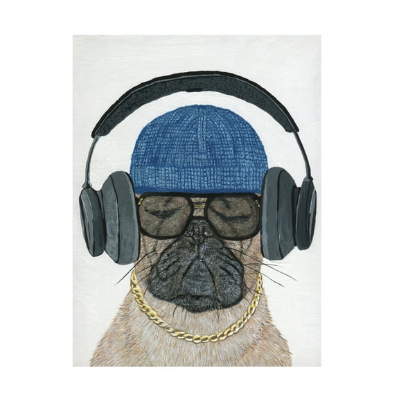 Canvas Wall Art - Melissa Symons 'Feelin The Groove' Wall Art for Living Room, Bedroom, or Office Décor by Trademark Fine Art - 14 x 19 Inches