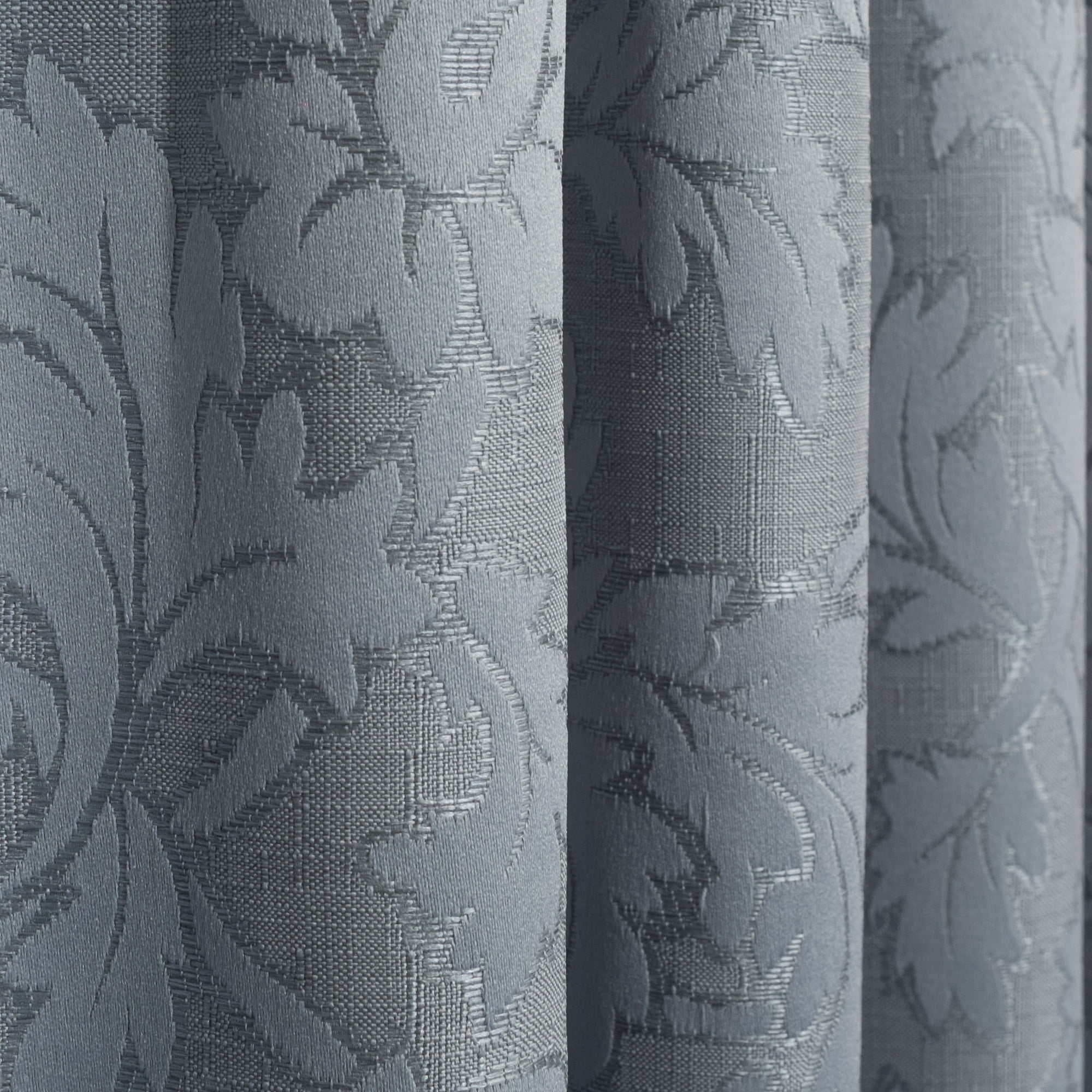 Flora Scrolling Leaf Jacquard Single Tailored Window Curtain Panel 84"x52"