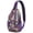 Bohemian, variant on Hawaiian Resort Sling Backpack, Tropical Floral Travel Bag with Jungle Leaves, Palm Leaf, Exotic Botanical Print and Summer Vacation Design