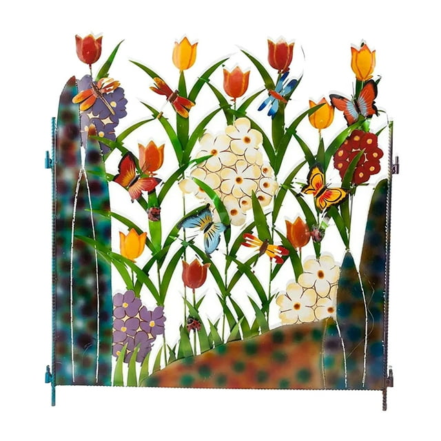 Fencing Panel with Leaves Butterfly Wrought Iron Guardrail