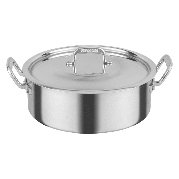 Budinera Profesional Vasconia Pro 4030013 de Aluminio Plateado Pulido 22 cm