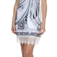 thumbnail image 4 of Women's Retro Printed Crochet Trim Mini Dress, 4 of 4