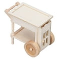 thumbnail image 2 of Carrito para servir comida en miniatura, carrito de comedor en miniatura, carrito de comedor de madera para casa de muñecas, accesorio de cocina para casa de muñecas, solución innovadora, 2 of 14