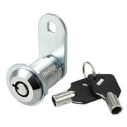 7/8" Cylinder Zinc Alloy Chrome Finish Tubular Cam Lock w Key, Keyed Alike