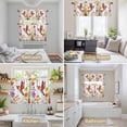 thumbnail image 6 of Spring Floral Kitchen Curtains Sets for Windows 24 Inch Length, Summer Botanical Retro Colorful Birds Rod Pocket Window Treatments Tier Curtains and Valances Set for Bedroom/Bathroom, 6 of 8