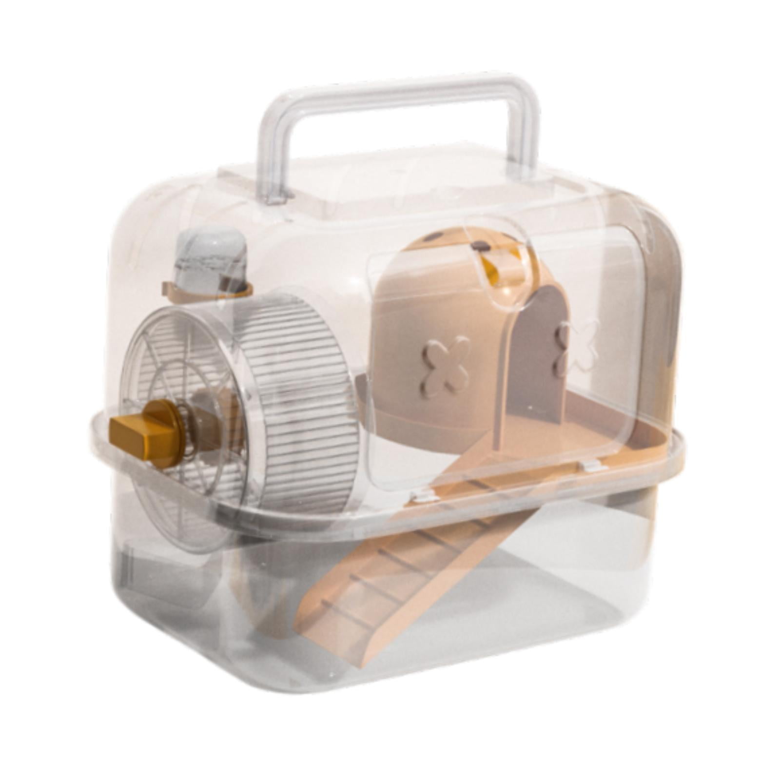 Bothyi Guinea Pig Travel Hamster Carrier Cage for Gerbil Sugar Glider Dwarf Hamster A orange