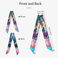 thumbnail image 2 of Wukai Colorful Whimsical Earth Print Hair Scarf for Women Fashion Silky Satin Headscarf Wrap Breathable Lightweight Neck Scarves For Handbag Accessories, 2 of 6