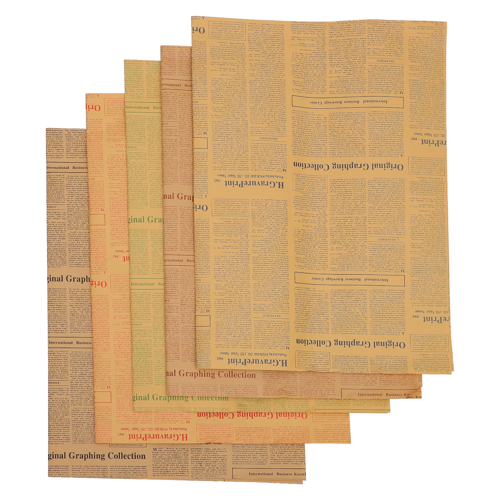 20pcs Retro English Newspaper Wrapping Paper Sheets Vintage Magazine  Wrapper