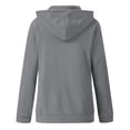 thumbnail image 4 of Veste à Capuche Décontractée pour Femme, Couleur Unie, Poche Zippée, Manches Longues, Légère, Haut de Mode Printemps Automne, 4 of 5