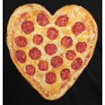 thumbnail image 4 of Old Glory Mens Pepperoni Pizza Heart Short Sleeve Graphic T Shirt, 4 of 6
