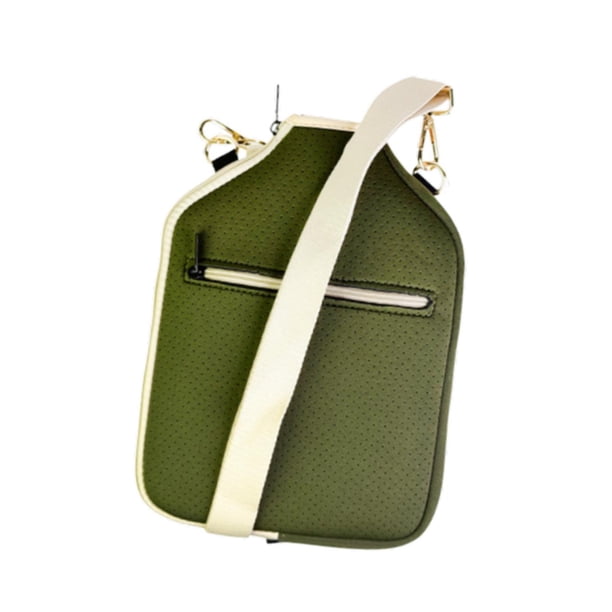 Funda de neopreno DYNWAVEMX para raqueta protector portátil con correa y bolsillo de almacenamiento Verde
