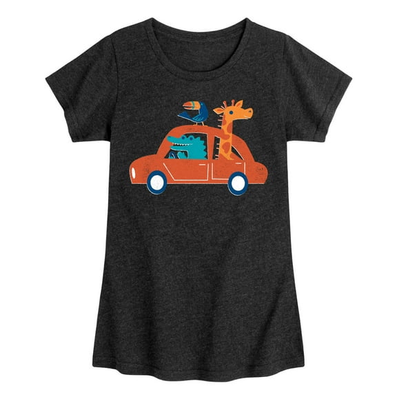 Instant Message - Animal Road Trip - Toddler & Youth Girls Short Sleeve Graphic T-Shirt