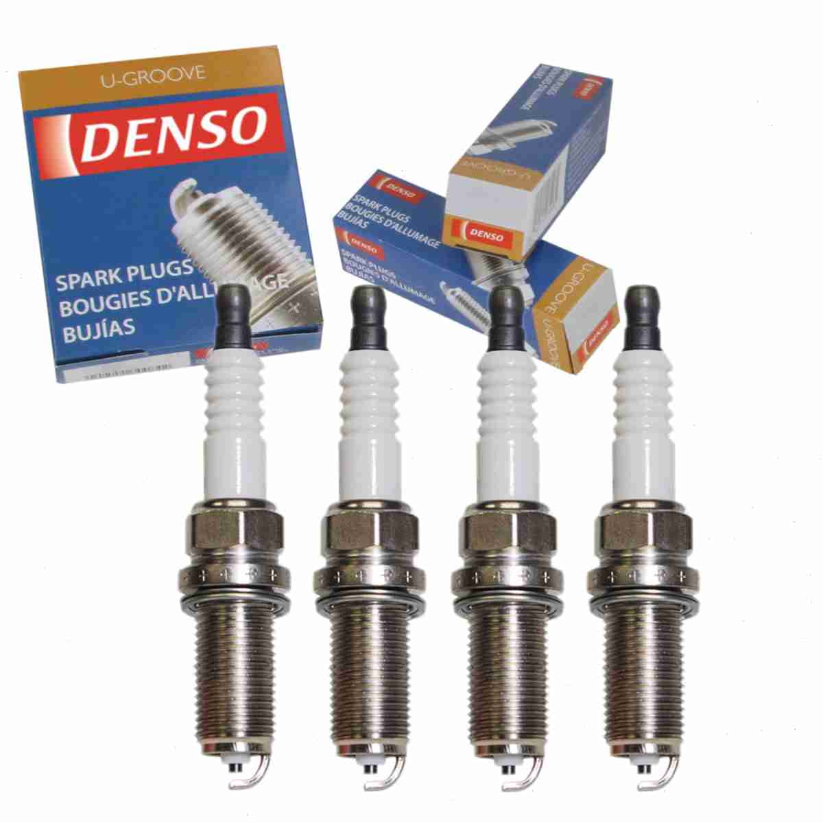 4 pc DENSO 6076 Standard U-Groove Spark Plugs for K16HPR-U11 Ignition ...