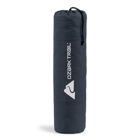OZARK TRAIL SELF-INFLATING CAMP PAD WITH PILLOW – GREY, ADULT, 78″ L X 25″ W X 2″ H