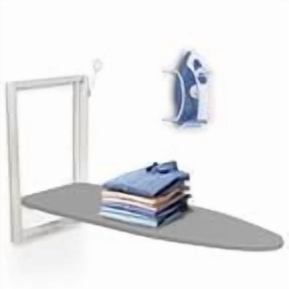 Ivation Wall Mounted Fold Down Ironing Board with Iron Holder