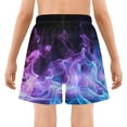 thumbnail image 5 of joogoo Blue Purple Flame Boys Swim Trunks Beach Swimsuit Shorts Boxer 7Y, 5 of 8
