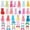 B_40pcs, variant on 20 Pcs 4.72 Inch Doll Clothes and Accessories Gift Box, 10 Fashion Dresses 20 Shoes for Beautiful Party
