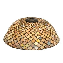 Meyda Tiffany 18933 Tiffany Fishscale 7" Tall Lamp Shade - Beige / Green / Blue