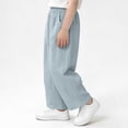 thumbnail image 7 of Atogsazn Toddler Boys Wide Leg Athletic Pants Kids Casual Loose Fit Elastic Waist Sweatpant with Pocket Trouser Blue 2-3 Years Fashion, 7 of 7