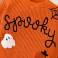 thumbnail image 5 of 2-3 Years Toddler Girls "Spooky" Ghost Pumpkin Embroidered Knit Sweater,Halloween Pullover, 5 of 9