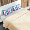 thumbnail image 5 of Yayeee Pillowcase Standard Size Set of 2 Satin Wrinkle Resistant Pillow Case, Abstract Drawing, 5 of 8