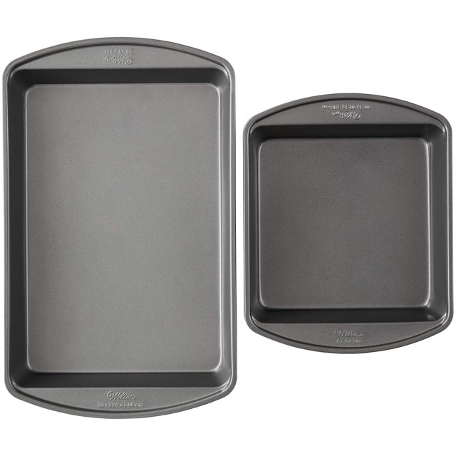 Wilton Perfect Results Premium - Juego de sartenes rectangulares y cuadradas antiadherentes, 2 piezas Wilton NA