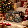 thumbnail image 4 of Trovenix Christmas Storage Box Bag Clothing Home Organizer Xmas Holiday Decorative Bin For Clothes Blankets Pillows Sweaters Quilts, 4 of 6