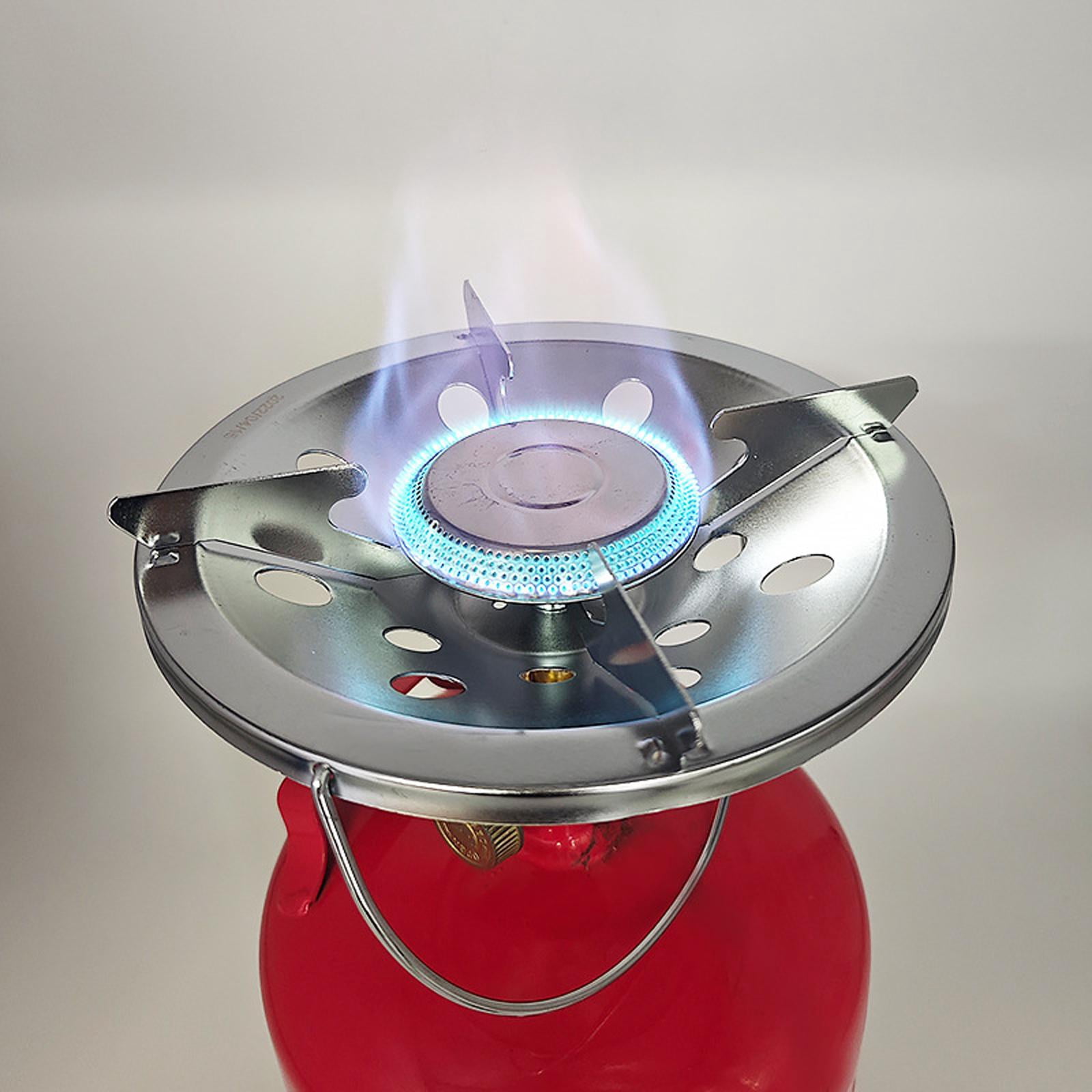 Wswqop Cooker Top Camping Gas Stove Furnace Adaptor Camp Stove Portable Easy to Install 16cm