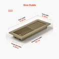 thumbnail image 5 of KFFKFF 4x10 Inch Floor Registers, Set of 6 Vent Grilles, HVAC Robust Walkable Iron Floor Vents, Conveniently Modifiable Corrosion-Resistant Air Vents Deflector with Metal Damper, 5 of 9