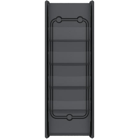 Alba Wall Mounted Literature Display A5 Format - 200 X Sheet - 5 Compartment(s) - 21.9" Height X 7.9" Width X 3.7" Depth - Black - Polystyrene, Acrylic - 1 Each
