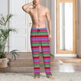 thumbnail image 2 of Fotbe Colorful Mexican Stripes Pantalones de Pijama para Hombre, Pantalones de Dormir, Pantalones de Casa con Cintura Ajustable y Bolsillos-Medium, 2 of 6