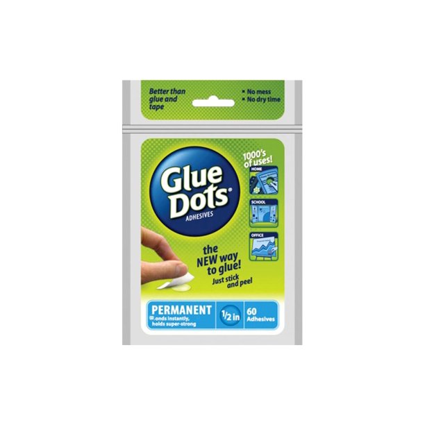 Glue Dots Permanent 1/2" Sheet 60pc