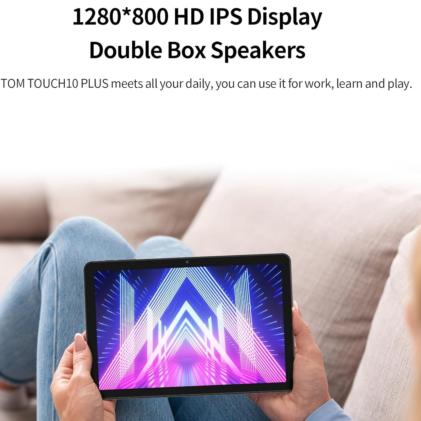 10.1-inch Android 15 Tablet 2026, 8GB RAM + 256GB ROM,Octa-core 2.0GHz Processor, 5MP Front,13MP Rear Camera, 6000mAh Battery, HD (1280x800) IPS Touchscreen, 5.4, 802.11ac WiFi 5, No SIM Card Support