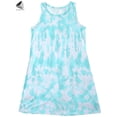 thumbnail image 3 of PULLIMORE Women's Tie Dye Summer Tank Dress Casual Sleeveless T-Shirt Dresses Beach Short Swing Sundress (2XL, Green), 3 of 10