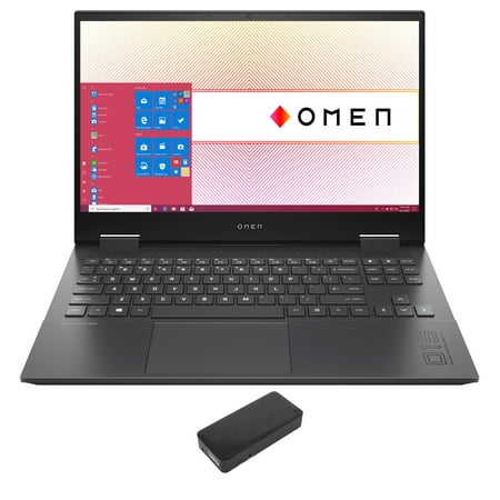 HP OMEN 15z-en100 Gaming/Entertainment Laptop (AMD Ryzen 9 5900HX 8-Core, 15.6in 144Hz Full HD (1920x1080), NVIDIA GeForce RTX 3070, 32GB RAM, Win 10 Pro) with DV4K Dock