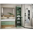 thumbnail image 2 of 100% Solid Wood 16.5" Bathroom Storage Cabinet with Frosted Glass Doors and Adjustable Shelves, 2 of 5