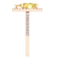 thumbnail image 3 of 2.38 ct Pear Cut Simulated Yellow Diamond with Simulated Diamond Halo Accents 14K Rose Gold Womens Engagement Ring, 3 of 5