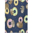 thumbnail image 2 of GZHJMY Donut Sloth Rectangle Tablecloth, Waterproof Stain Wrinkle Resistant Washable Polyester Table Cover for Picnic Dinner Holiday Kitchen Party Decor, 54 x 72 in Home Decor, 2 of 7